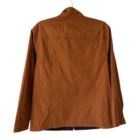 Lafayette 148 New York Reversible Brown Rust Zipper Jacket Windbreaker small - Picture 4 of 9